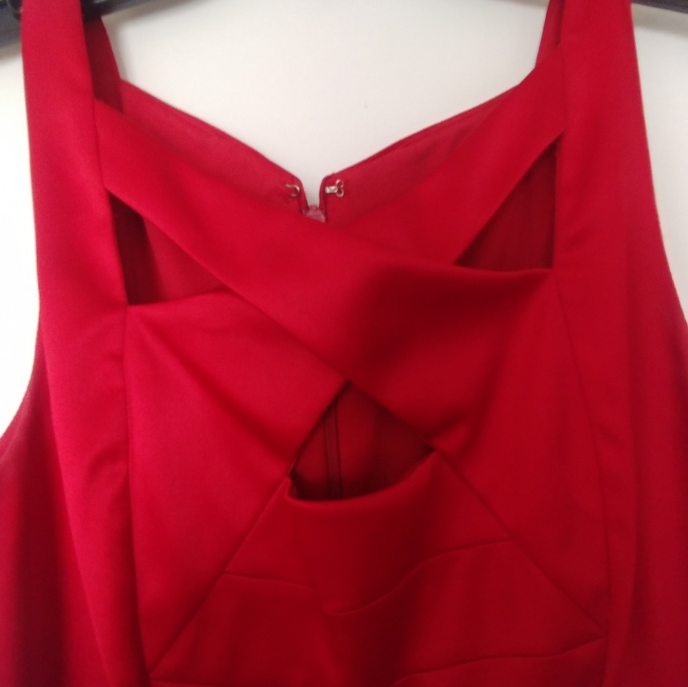 Fashionable red mini dress